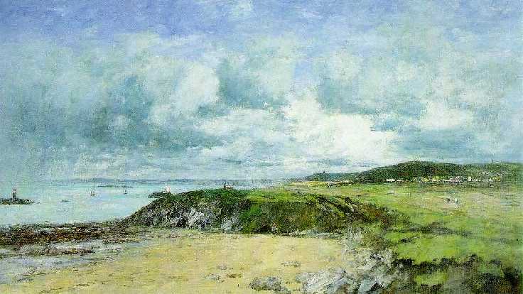 Rivage de Portrieux, Cotes-du-Nord (The Coast of Portrieux, Cotes-du-Nord) (Eug�ne Boudin, 1874)